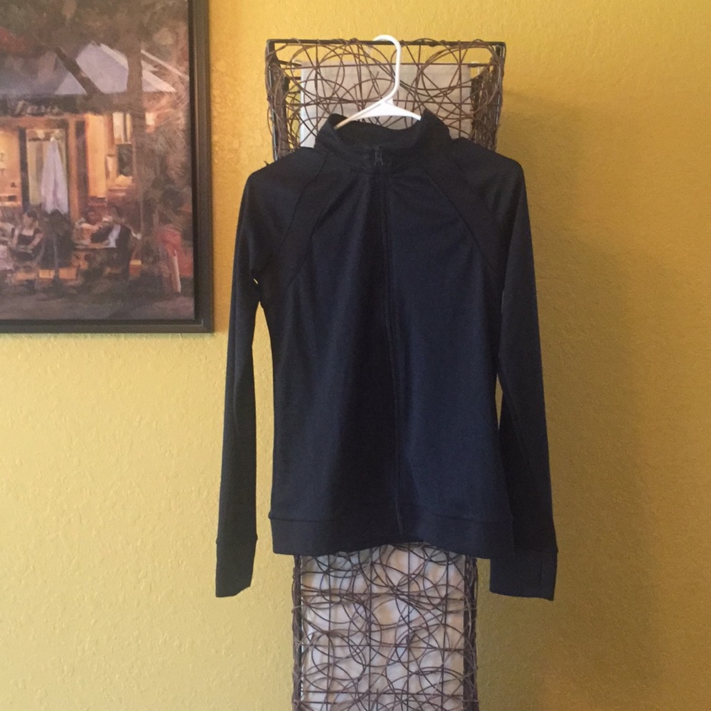 Black spandex jacket.